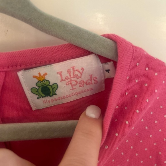 Pink polka dot pineapple tshirt 4T Boutique Brand Lily Pad adorable! - Picture 3 of 4